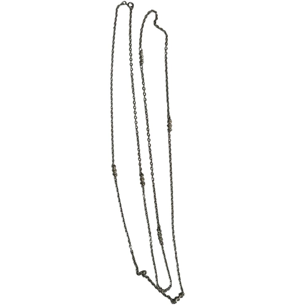 Belly Chain 55" with accent pieces silver tone or wrap necklace vintage